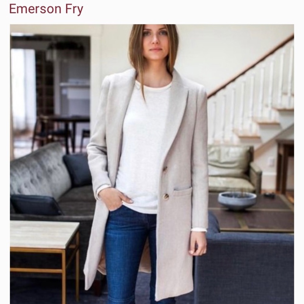 Emerson Fry Tailored Fawn Wool Coat